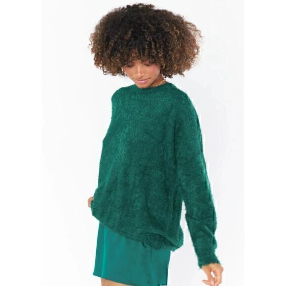 Show Me Your Mumu Emerald Green Oversized Feel Good Pullover Soft Sweater Size S